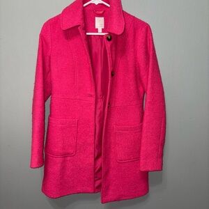 LC Lauren Conrad Vibrant Pink Pea Coat